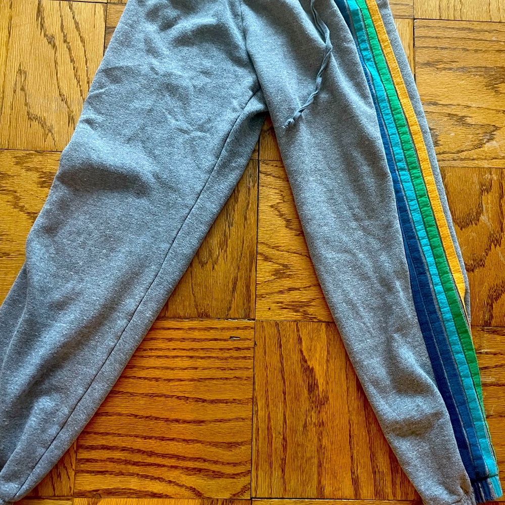 Aviator nation five striped sweatpants in xs